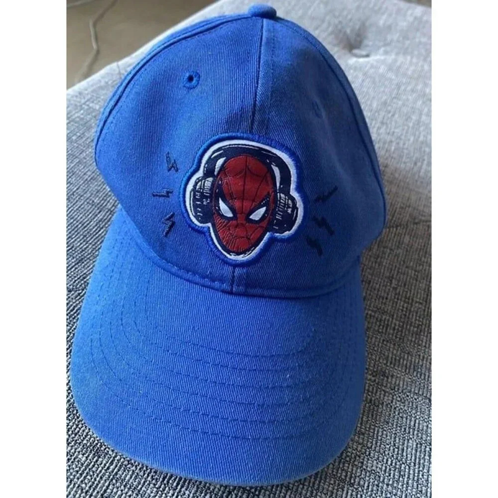 Disney Parks Marvel Avengers Campus Spiderman WEB Blue Hat Cap Adult Size